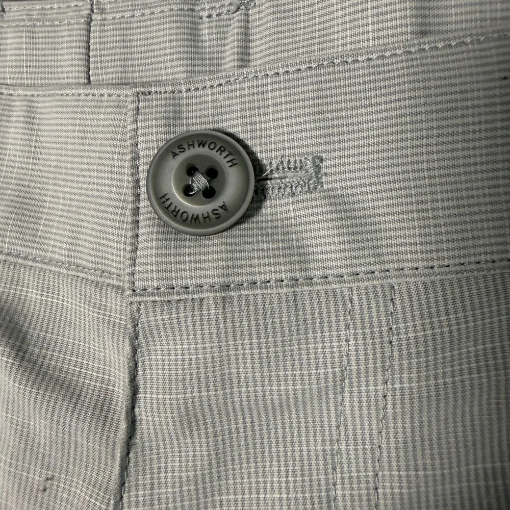 Ashworth Golf Pants Mens 38 Medium Grey Micro Check AM6153S6 NWT New